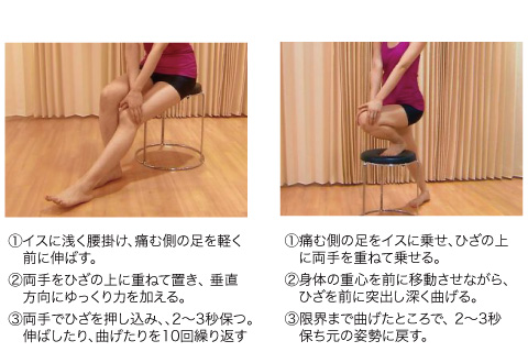 膝周りのストレッチ
